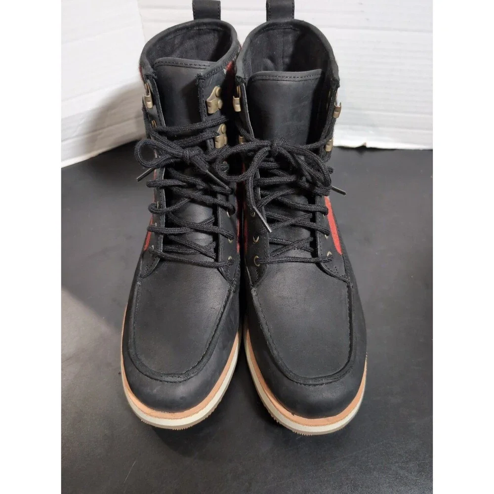 MERRELL WOMENS BLACK 7.5 J001964 Vegan Leather Boot Wool & Cotton Blend  New
